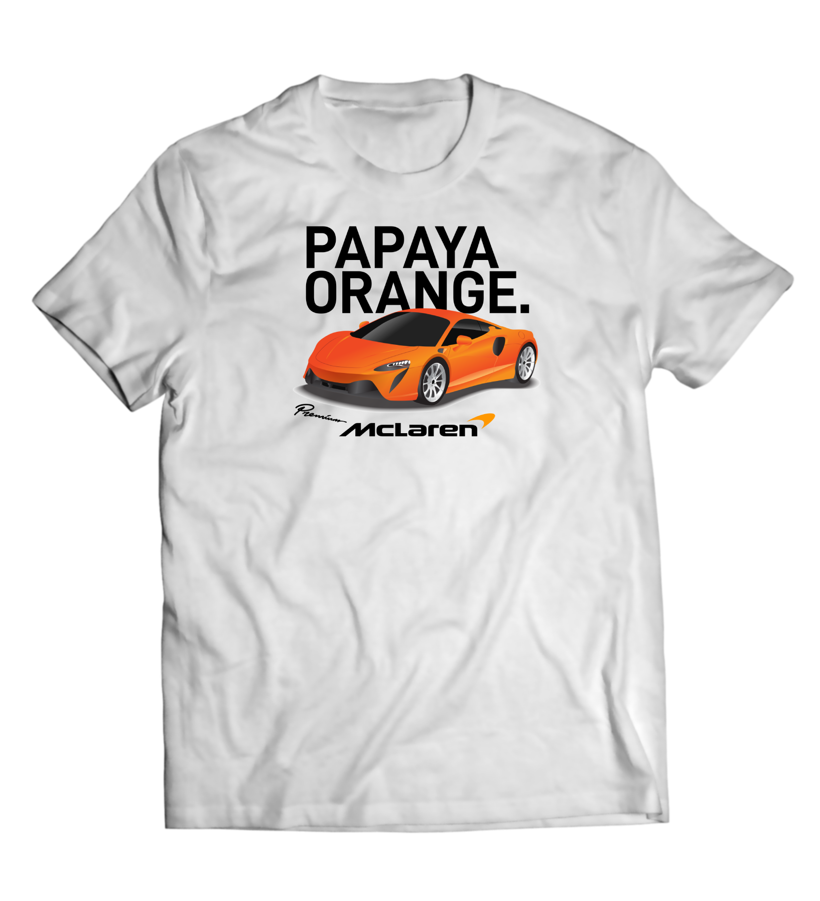 Papaya Orange Men's Tee (White)